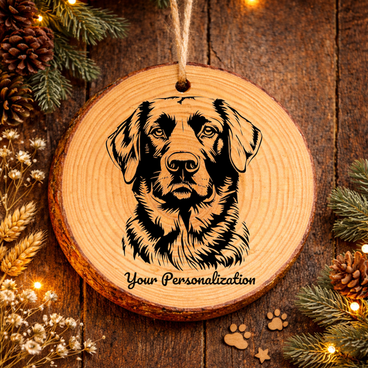 Akbash Dog Ornament – Rustic Wooden Keepsake