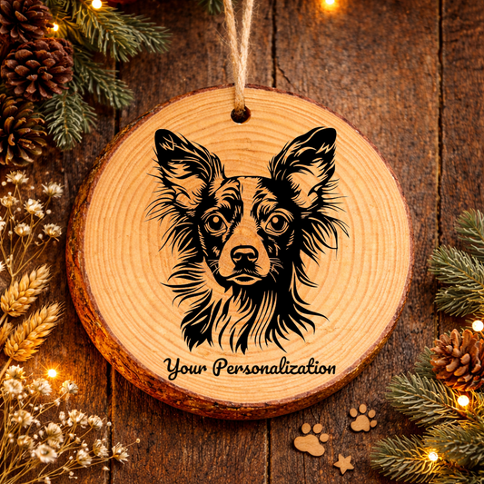 Chinese Crested Dog Ornament – Rustic Wooden Keepsake