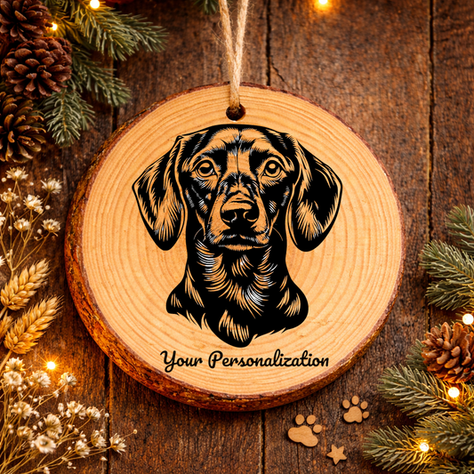 Dachshund Dog Ornament – Rustic Wooden Keepsake