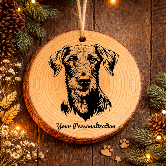 Deerhou Dog Ornament – Rustic Wooden Keepsake