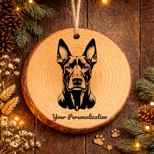 Doberman Pinscher Dog Ornament – Rustic Wooden Keepsake