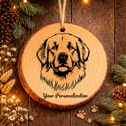 Great Pyrenees Dog Ornament – Rustic Wooden Keepsake