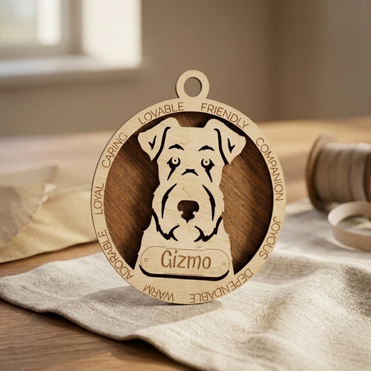 Airedale Terrier 2-Layer Laser Cut Ornament