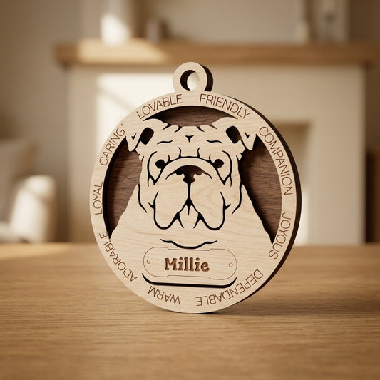 Cane Corso (Natural) 2-Layer Laser Cut Ornament