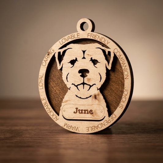 Border Terrier 2-Layer Laser Cut Ornament