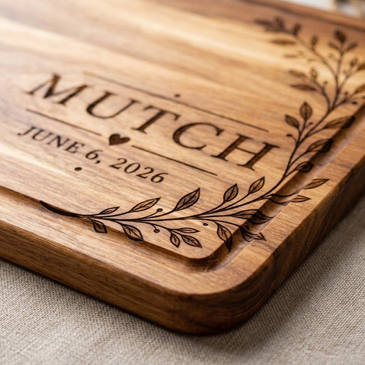 Olive Branch Personalized Wedding Cutting Board