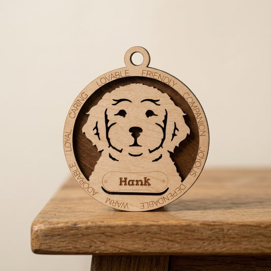 Cavapoo 2-Layer Laser Cut Ornament