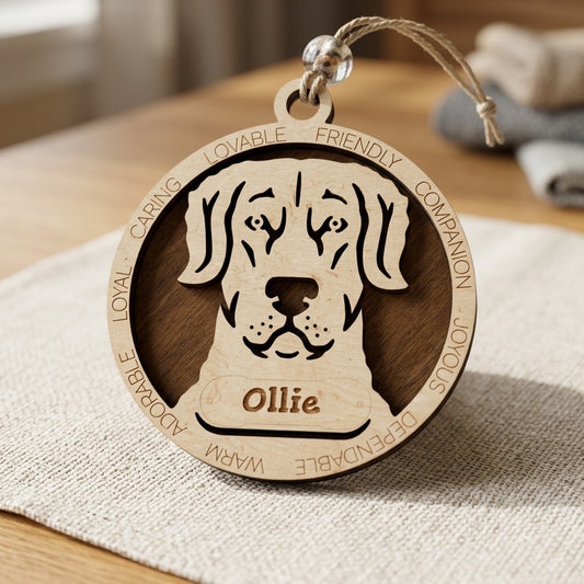 Chesapeake Bay Retriever 2-Layer Laser Cut Ornament