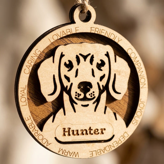 Dachshund (Short Hair) 2-Layer Laser Cut Ornament