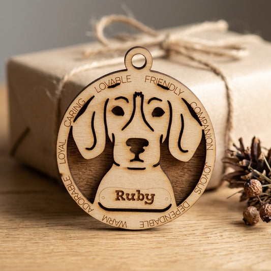 English Foxhound 2-Layer Laser Cut Ornament