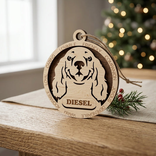 Cocker Spaniel 2-Layer Laser Cut Ornament