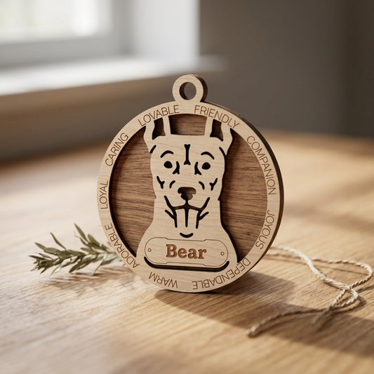 Formosan Mountain Dog 2-Layer Laser Cut Ornament