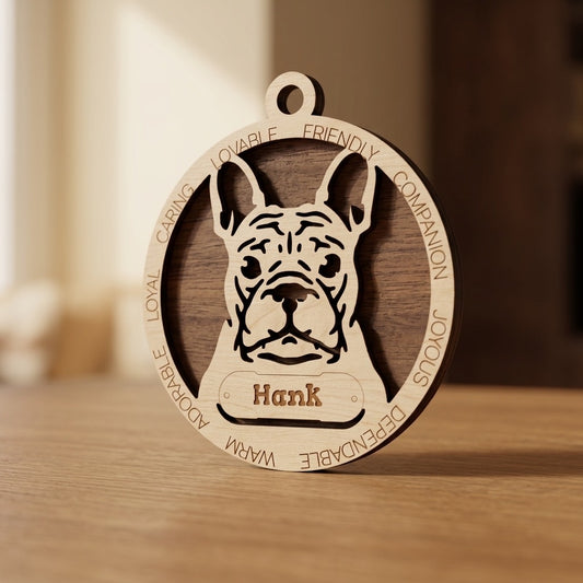 French Bulldog 2-Layer Laser Cut Ornament