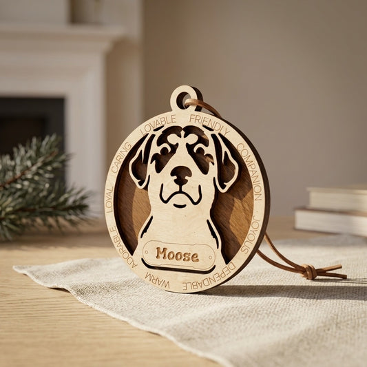 German Pinscher (Natural) 2-Layer Laser Cut Ornament
