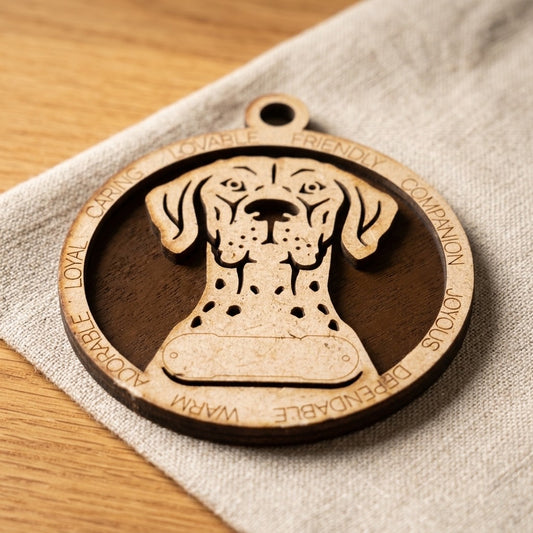 German Shorthair Pointer 2-Layer Laser Cut Ornament
