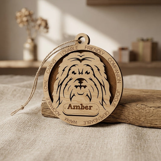 Havanese 2-Layer Laser Cut Ornament