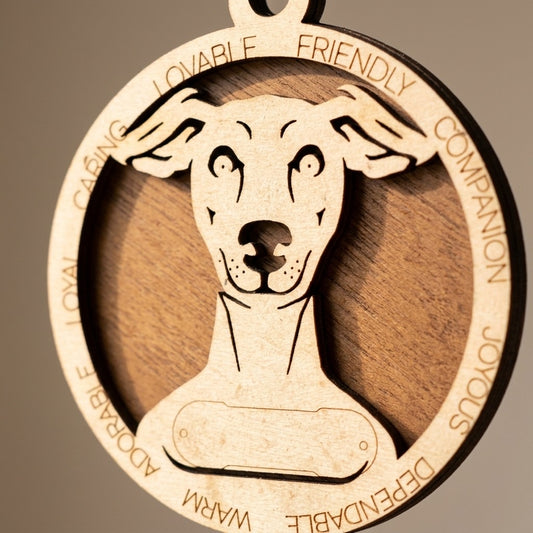 Italian Greyhound 2-Layer Laser Cut Ornament
