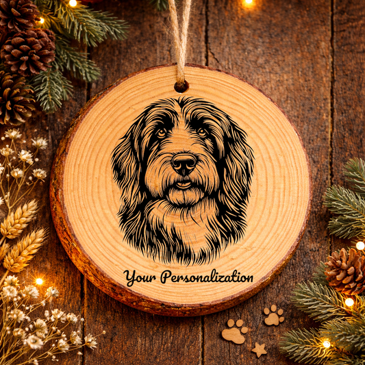 Polish Lowland Sheepdog Dog Ornament – Rustic Wooden Keepsake