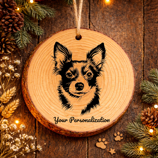Portuguese Podengo Dog Ornament – Rustic Wooden Keepsake