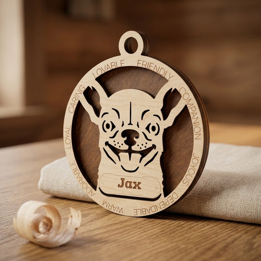 Chihuahua 2-Layer Laser Cut Ornament