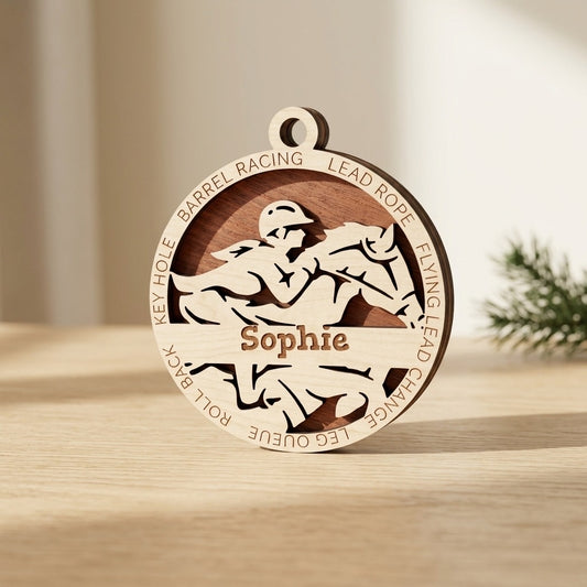 Equestrian Customized Laser Engraved Ornament