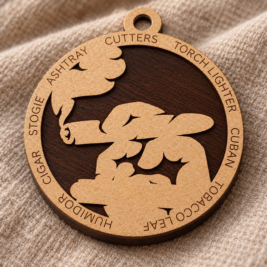 Cigar #3 2-Layer Laser Cut Ornament