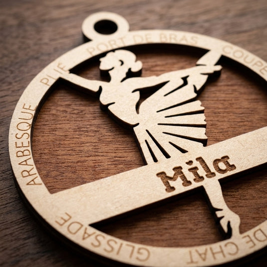 Ballet Dancer Custom Laser Engraved Ornament