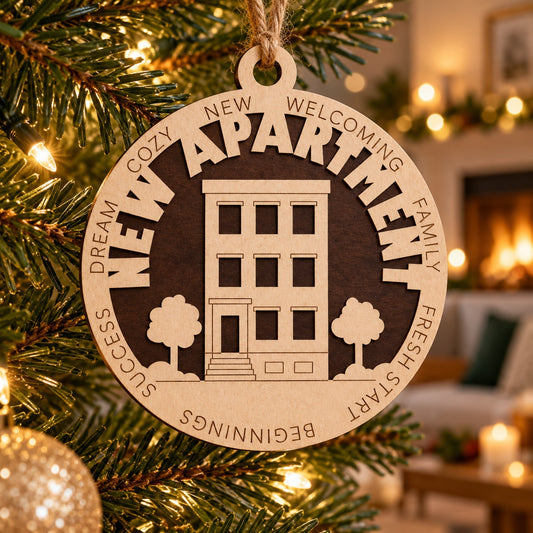 New Apartment #2 2-Layer Laser Cut Ornament