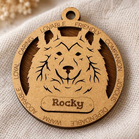Sheltie 2-Layer Laser Cut Ornament