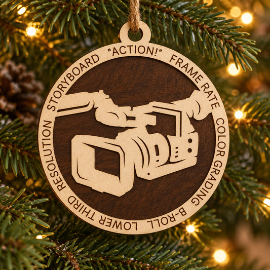 Videography #2 2-Layer Laser Cut Ornament