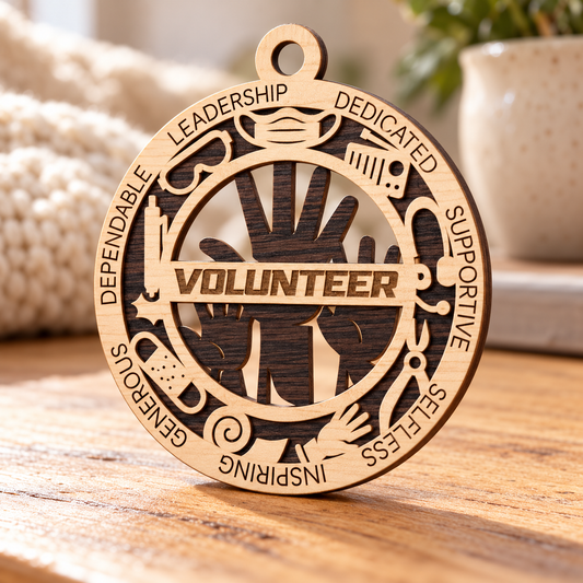 Volunteer 2-Layer Laser Cut Ornament