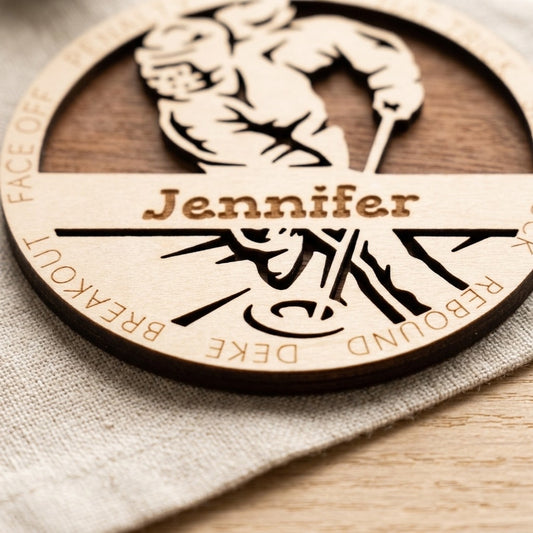Ringette Laser Engraved Ornament