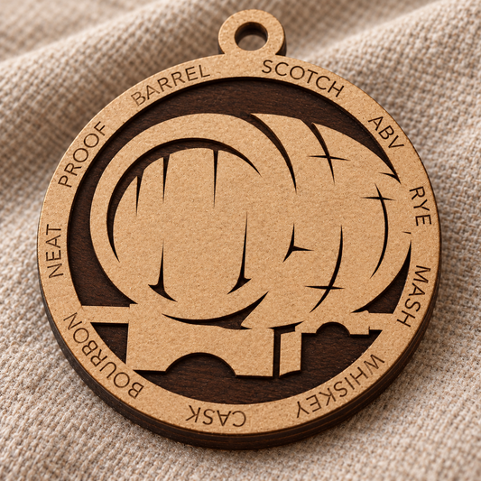 Whiskey #4 2-Layer Laser Cut Ornament