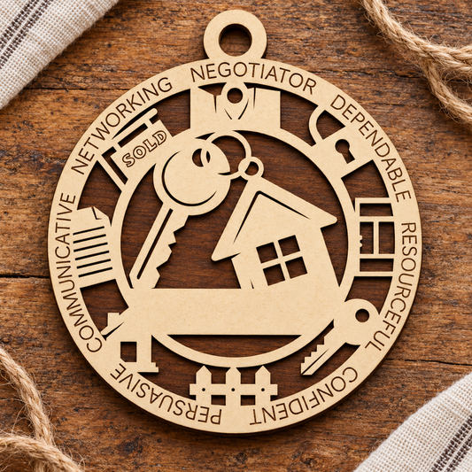 Realtor #1 2-Layer Laser Cut Ornament