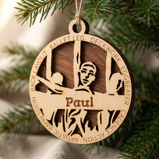 Syncronized Swimming Laser Engraved Ornament