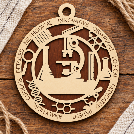 Scientist #1 2-Layer Laser Cut Ornament