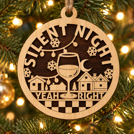 Silent Night 2-Layer Laser Cut Ornament