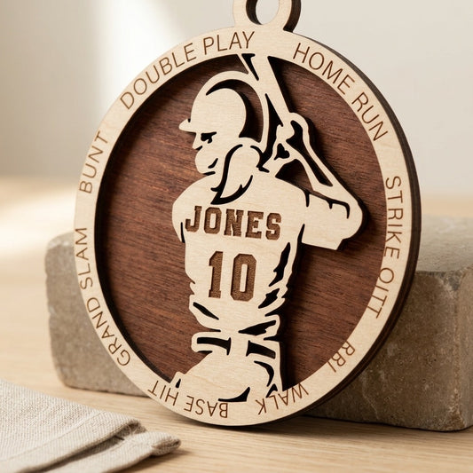 Baseball Custom Laser Engraved Ornament