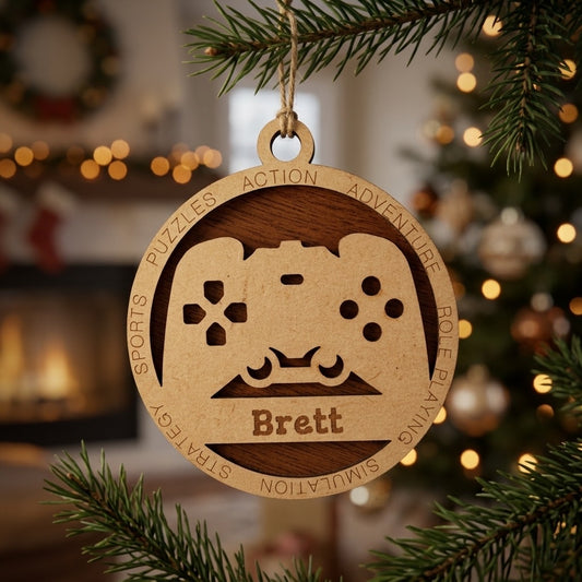 Gaming Laser Engraved Ornament