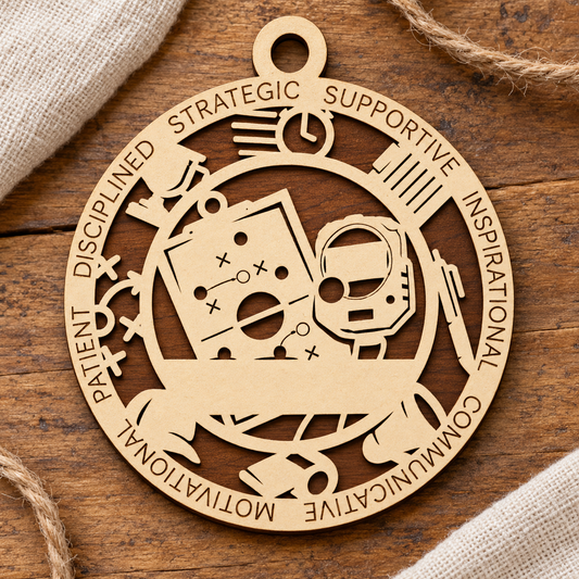 Coach #1 2-Layer Laser Cut Ornament