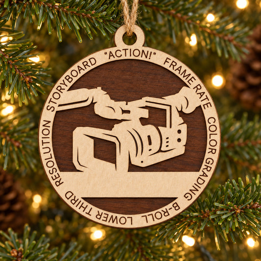 Videography #1 2-Layer Laser Cut Ornament