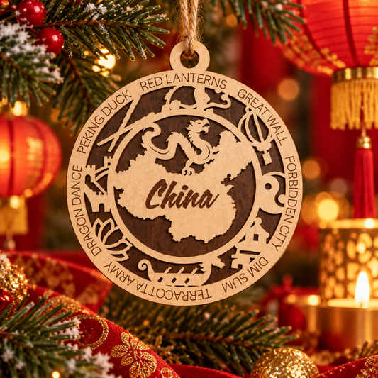 China 2-Layer Laser Cut Ornament