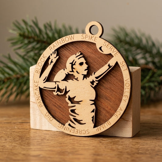 Volleyball Laser Engraved Ornament