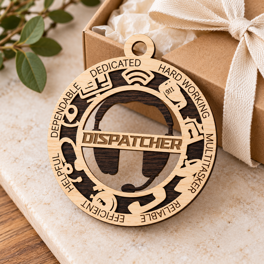 Dispatcher 2-Layer Laser Cut Ornament