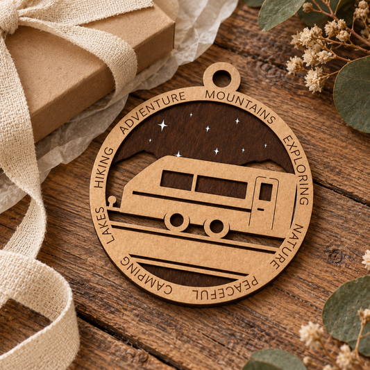 Pull Behind Starry Night #1 2-Layer Laser Cut Ornament