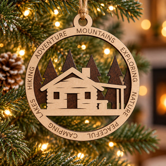 Cabin #4 2-Layer Laser Cut Ornament
