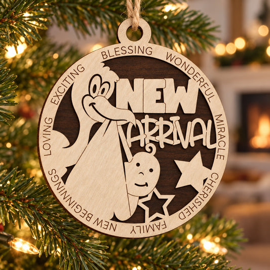 New Arrival 2-Layer Laser Cut Ornament