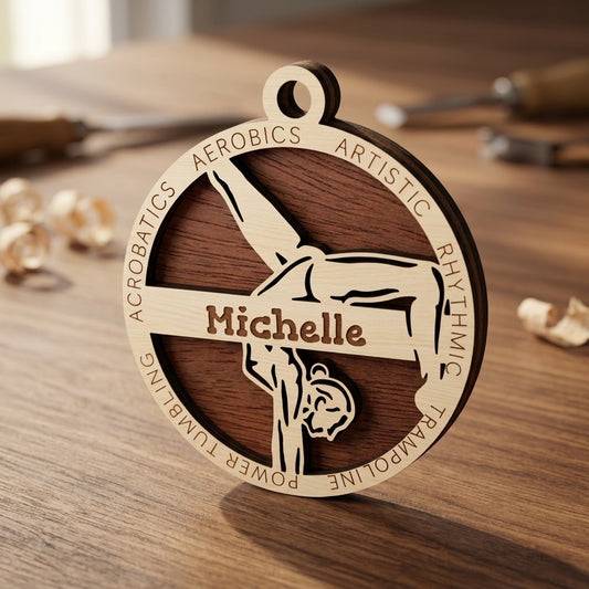 Gymnastics Laser Engraved Ornament
