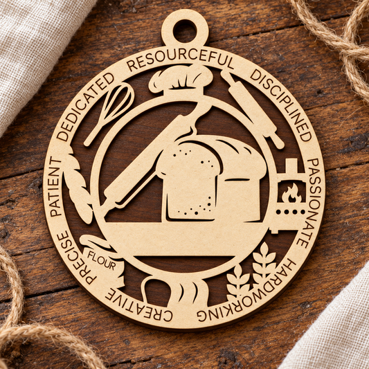 Baker #1 2-Layer Laser Cut Ornament
