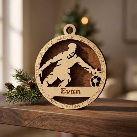 Soccer Goalie Laser Engraved Ornament
